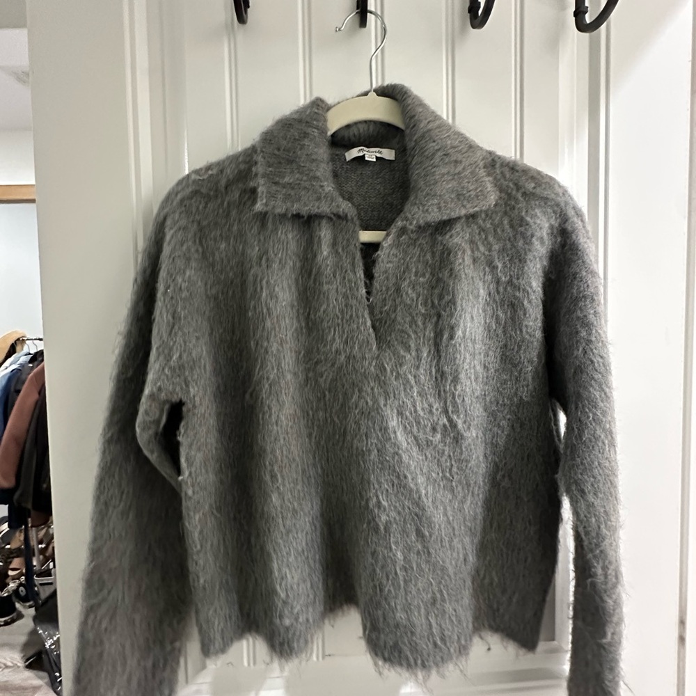 Madewell brushed polo sweater
